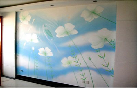 福州市画墙绘怎么画好白云的蓬松感？