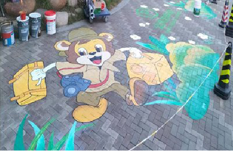 福州市夏季画地面彩绘会遇到的问题