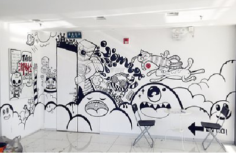 福州市手绘墙并非传统涂鸦。